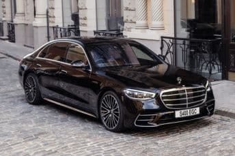 black executive sedan