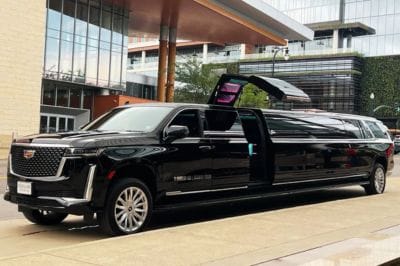 wedding chauffeur escalade limousine
