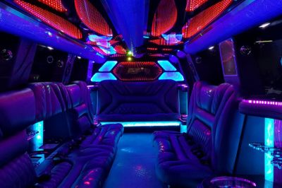 colorful limo interior