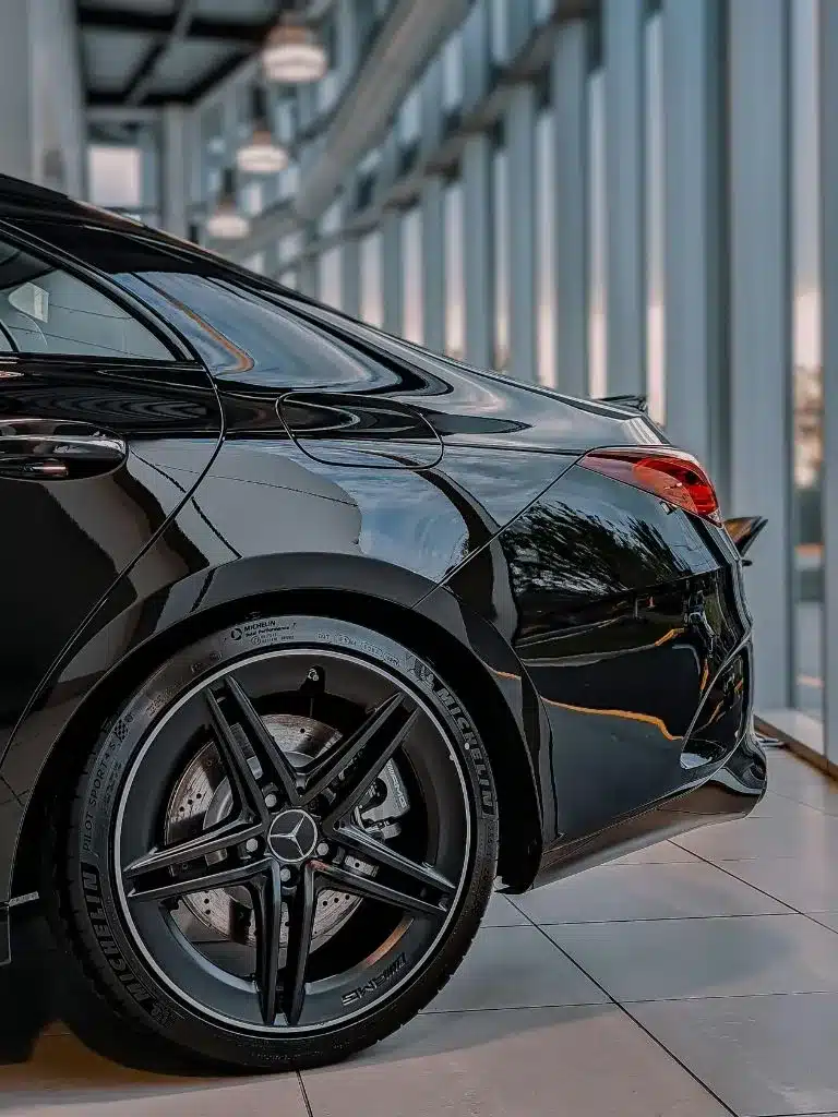 black car from back service